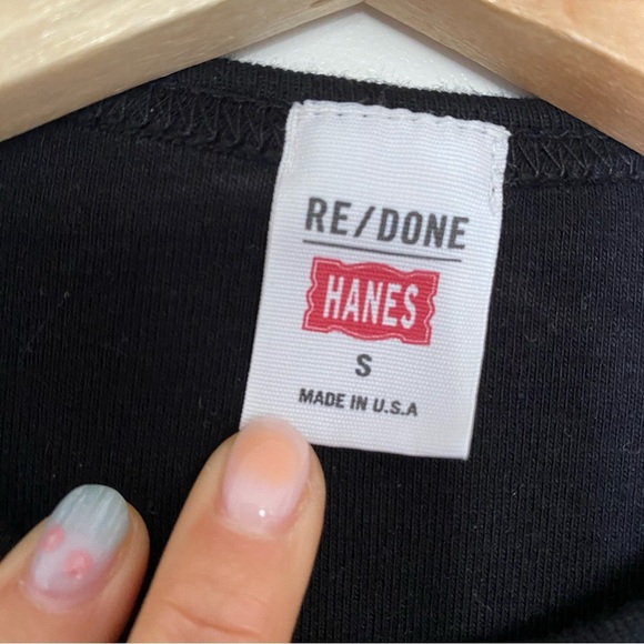 RE/DONE Black Hanes Edition T-Shirt - Picture 2 of 5